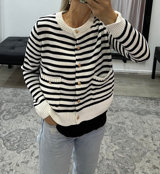 Cotton Stripped Cardi
