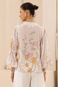 Romantic Floral Frill Blouse