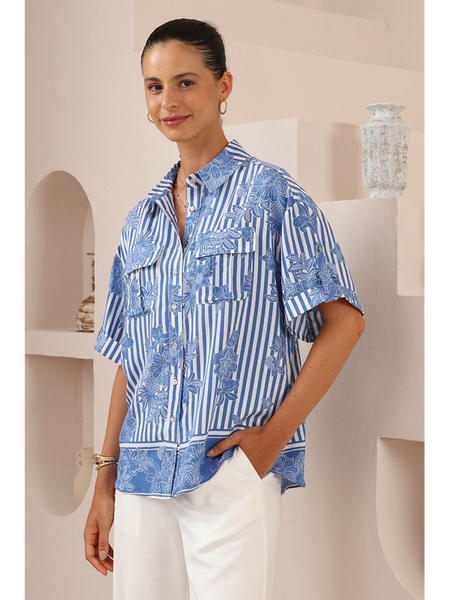 Striped Floral Shirt