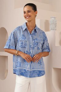 Striped Floral Shirt