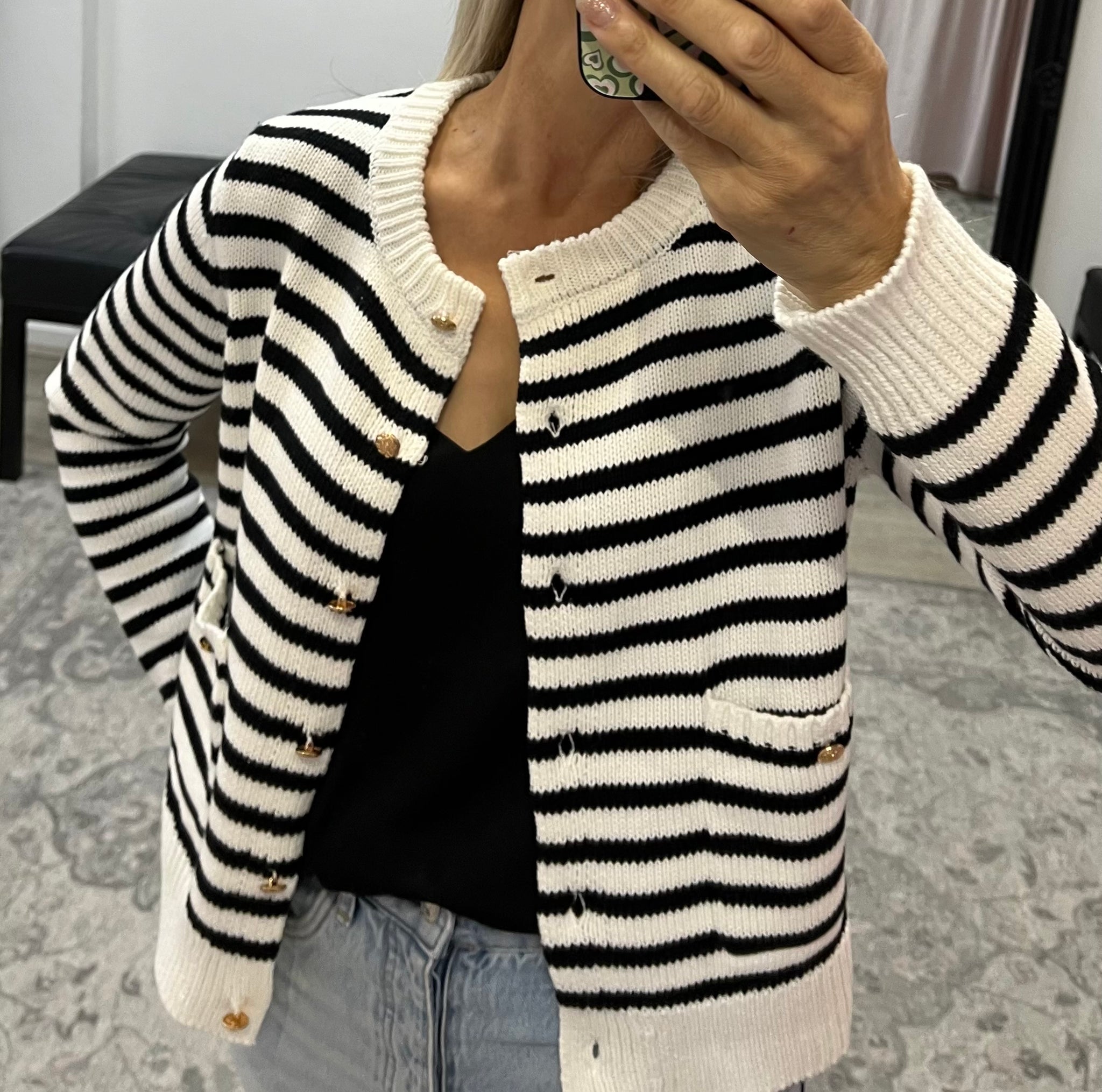 Cotton Stripped Cardi