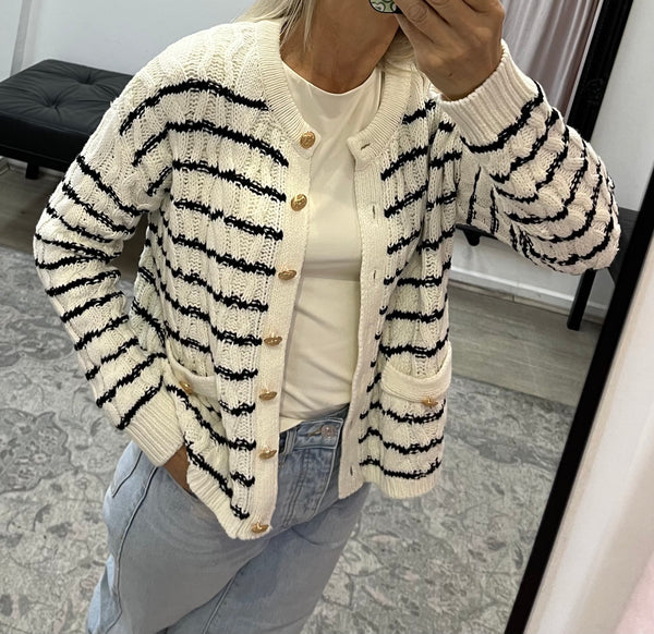 Chunky Stripped Cardi