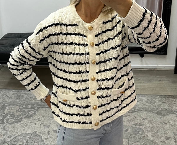 Chunky Stripped Cardi