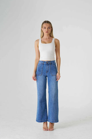 Wakee - Wide Leg Jeans - 7172