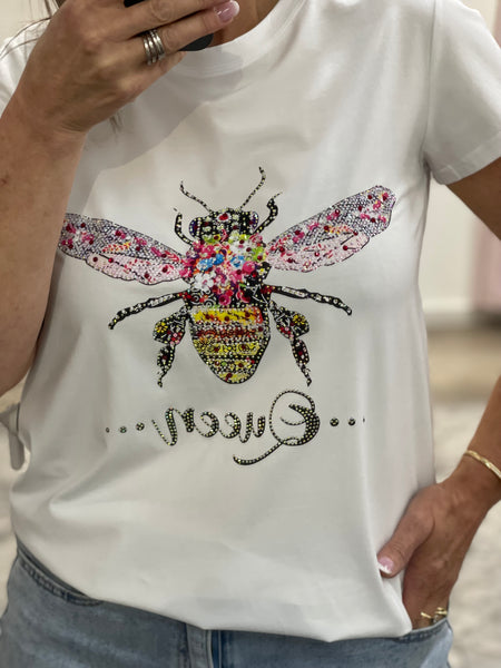 Queen Bee Tee - White