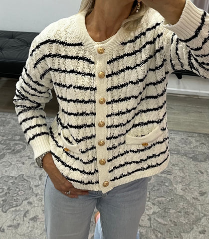 Chunky Stripped Cardi