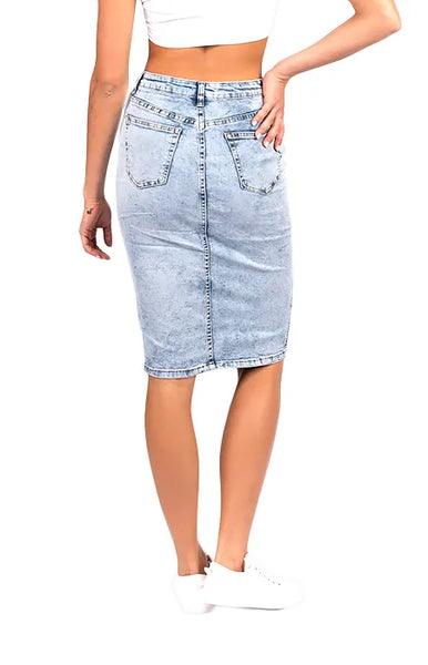Wakee Denim Skirt - Light Denim