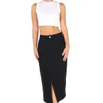 Wakee Denim Skirt - Black