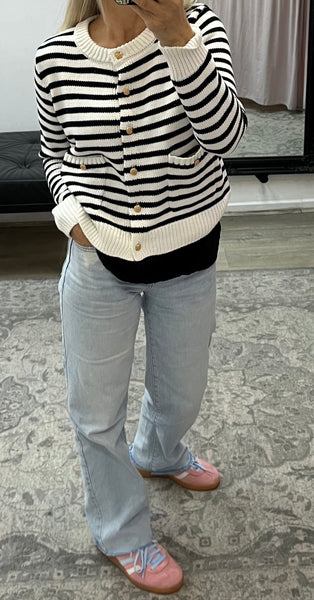 Cotton Stripped Cardi