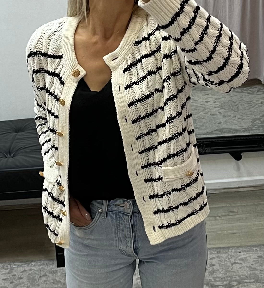 Chunky Stripped Cardi