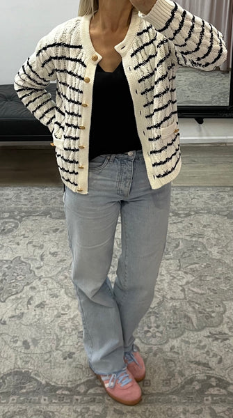Chunky Stripped Cardi