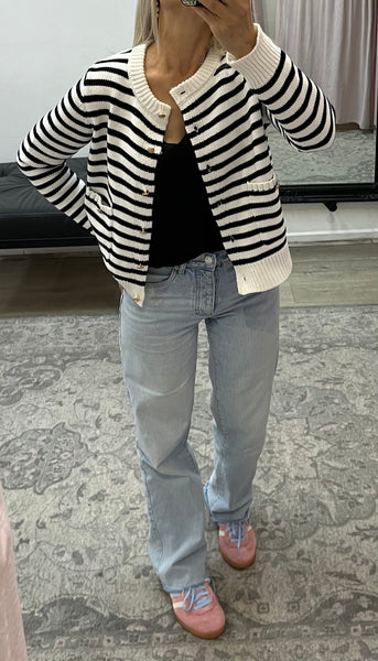 Cotton Stripped Cardi