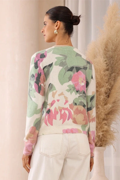 Romantic Flower Print Jumper