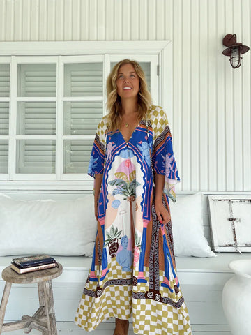 Romeo Print Maxi Kaftan