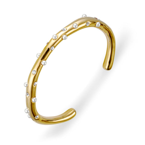 Pearl & CZ Bangle
