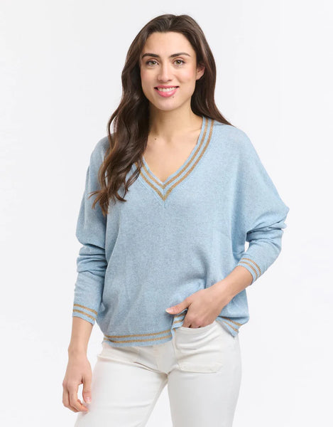 Lurex College Knit - Blue