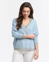 Lurex College Knit - Blue