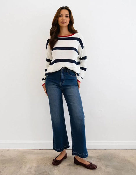 French Stripe Tipped Jumper