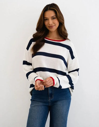 French Stripe Tipped Jumper