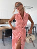 Pink Maxi Denim Dress