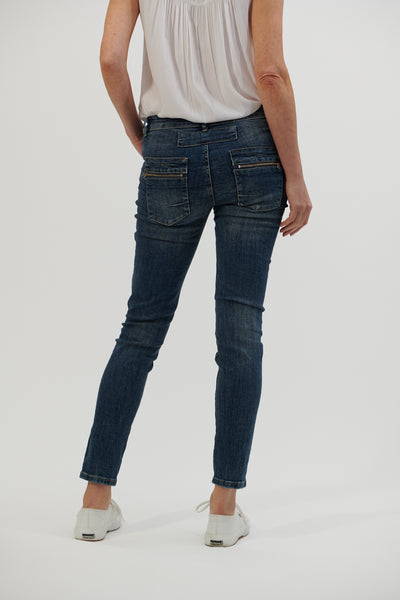 Italian Star Button Jean - Denim